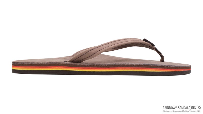 Rainbow Sandals Women's Single Layer Premier Leather Narrow Strap, Expresso/Rainbow, Ladies Medium / 6.5-7.5 B(M) US - Image 4